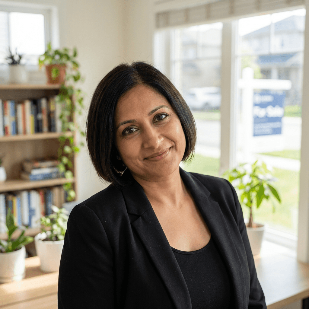 Female retail business owner in her 40s smiling in her store
